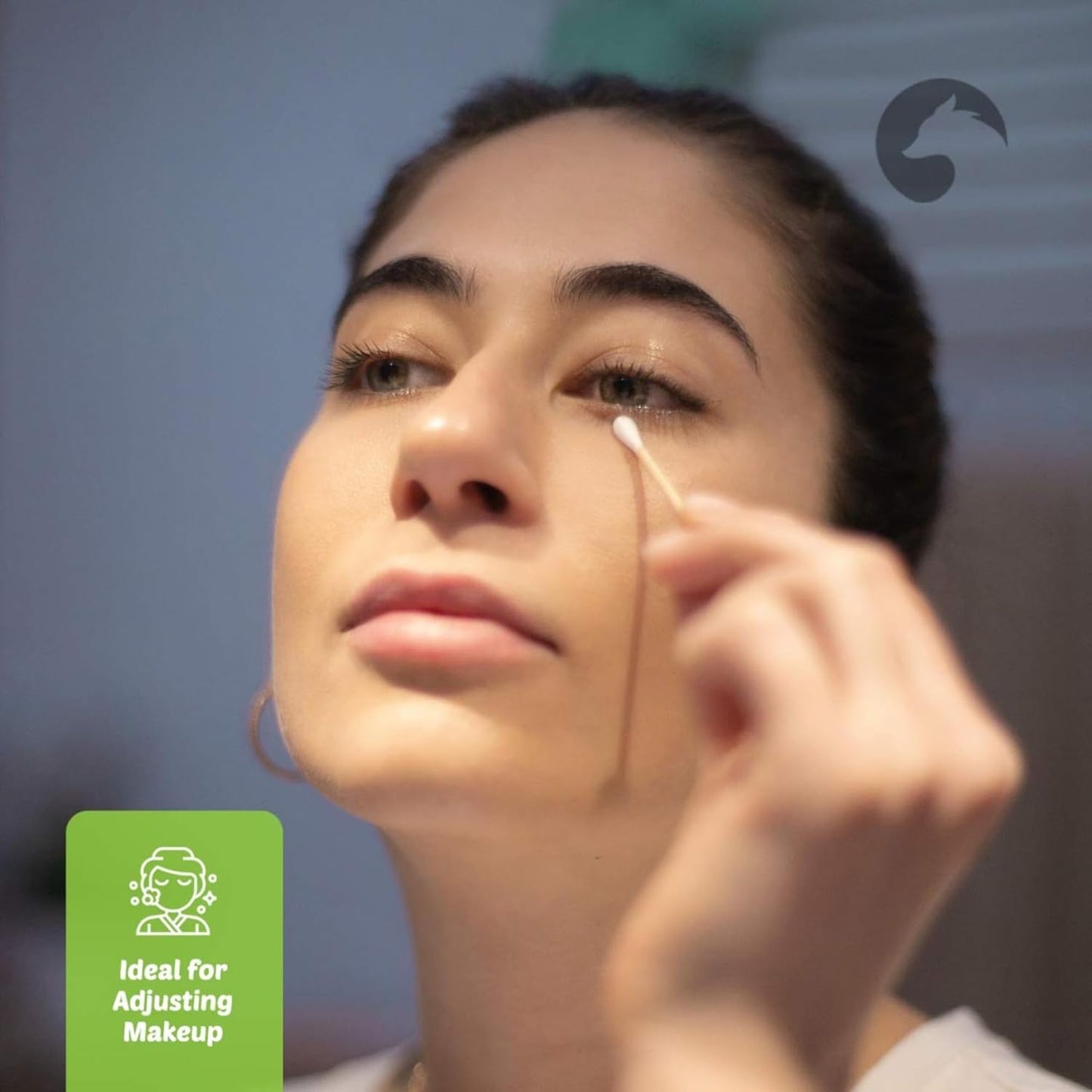 Eco-Friendly Bamboo Cotton Buds, 200 Black Biodegradable Cotton Swabs, Plastic-Free Ear Buds for Beauty, Makeup, Cleaning & Personal Care