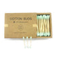 Eco-Friendly Bamboo Cotton Buds, 200 Black Biodegradable Cotton Swabs, Plastic-Free Ear Buds for Beauty, Makeup, Cleaning & Personal Care